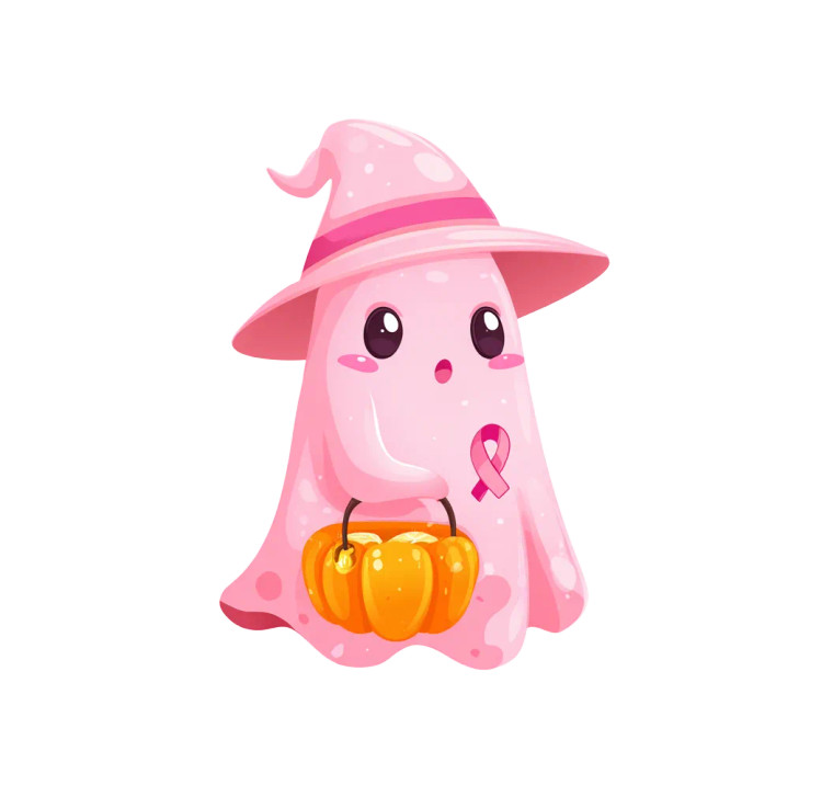 Pink Witch Ghost Vinyl Car Decal Sticker – Waterproof & UV-Resistant 