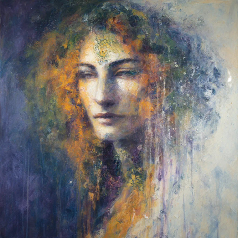 Surrealist Woman Vinyl Car Decal Sticker – Waterproof & UV-Resistant 