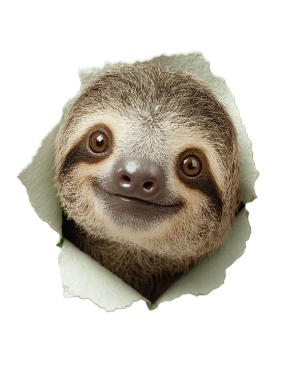 Playful Sloth Vinyl Car Decal Sticker – Waterproof & UV-Resistant 