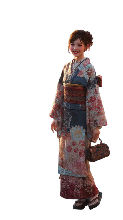 Elegant Kimono Portrait V3 Vinyl Car Decal Sticker – Waterproof & UV-Resistant 