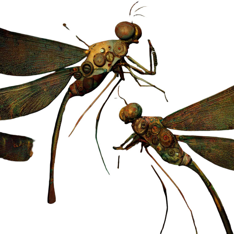 Steampunk Dragonflies Vinyl Car Decal Sticker – Waterproof & UV-Resistant 