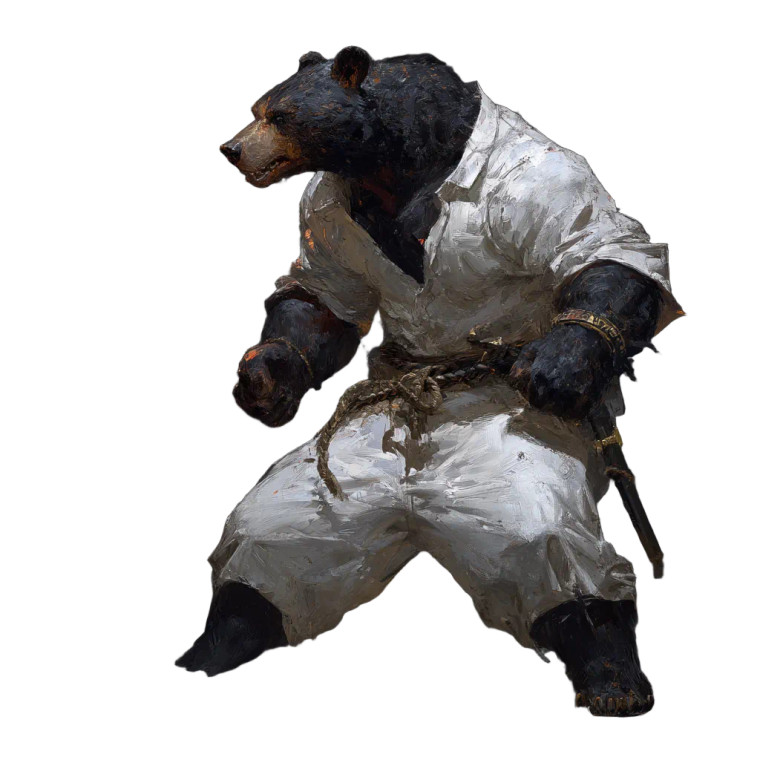 Blacksmith Bear Vinyl Car Decal Sticker – Waterproof & UV-Resistant 