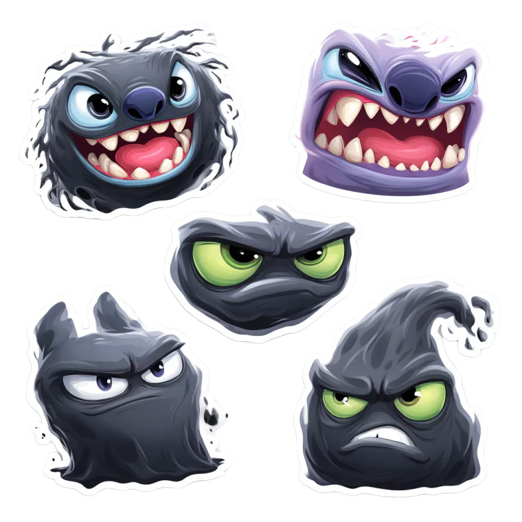 Chibi Shadow Creature Vinyl Car Decal Sticker – Waterproof & UV-Resistant 