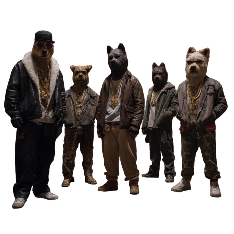Stylish Canine Gangsters Vinyl Car Decal Sticker – Waterproof & UV-Resistant 