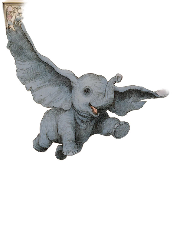 Flying Baby Elephant V3 Vinyl Car Decal Sticker – Waterproof & UV-Resistant 