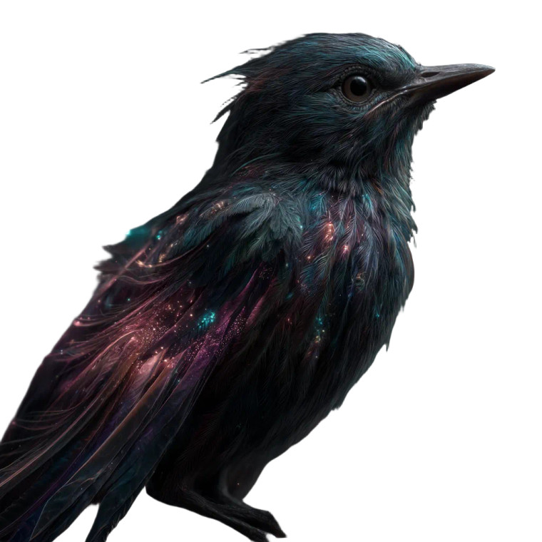 Luminous Nightingale Vinyl Car Decal Sticker – Waterproof & UV-Resistant 