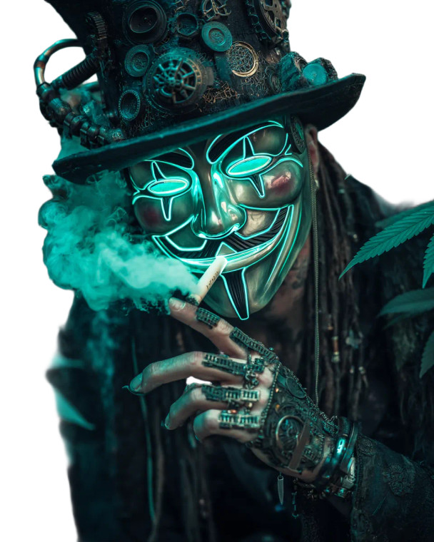 Insane Cyberpunk Smoker V2 Vinyl Car Decal Sticker – Waterproof & UV-Resistant 