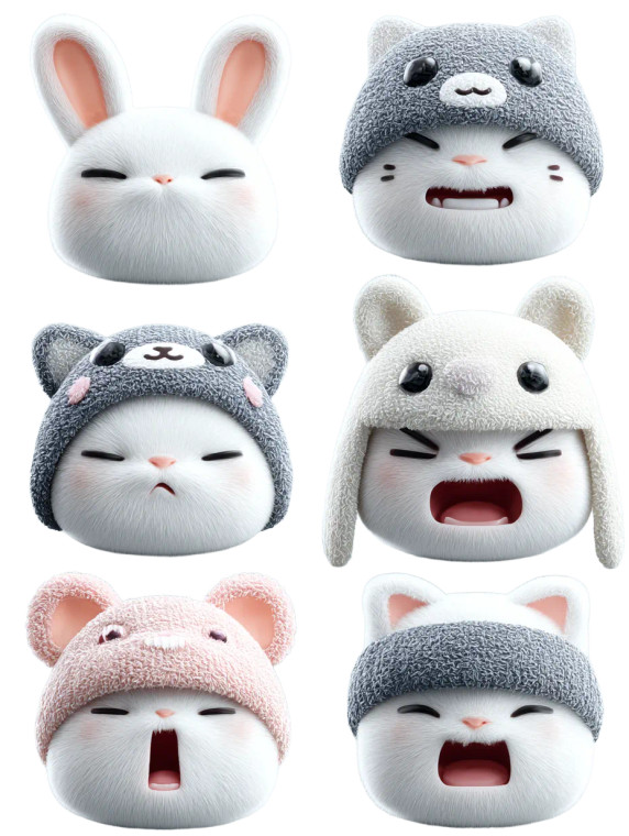 Cute Cat Hats Vinyl Car Decal Sticker – Waterproof & UV-Resistant 