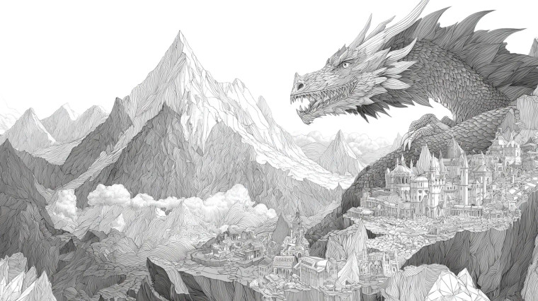 Dragon'S Gold Mountain Vinyl Car Decal Sticker – Waterproof & UV-Resistant 