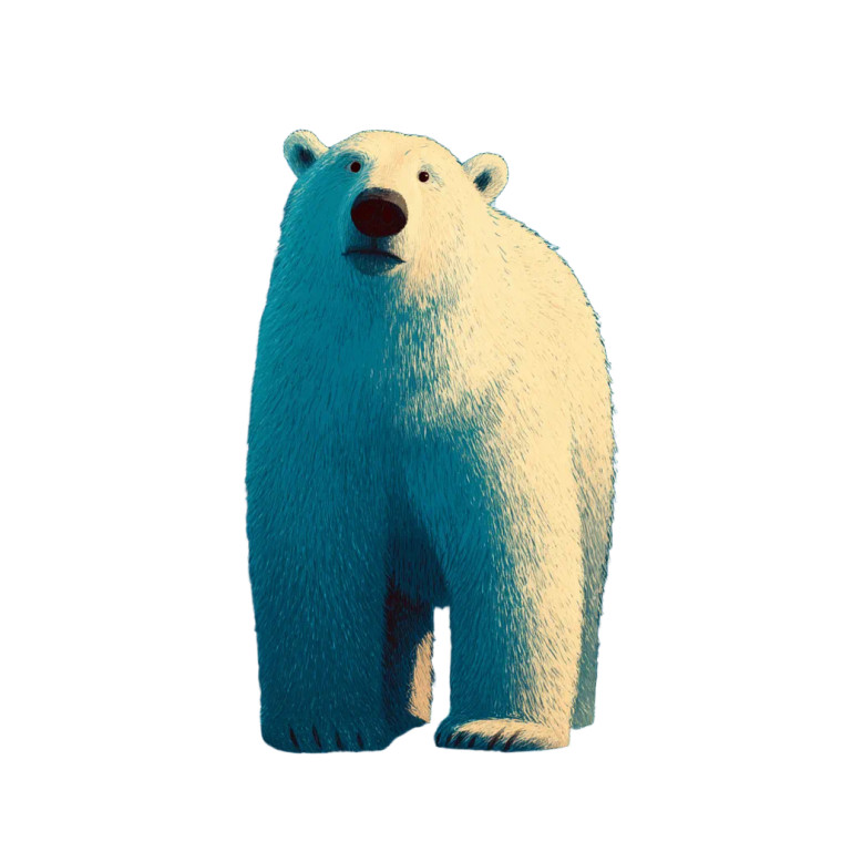 Polar Bear Book Vinyl Car Decal Sticker – Waterproof & UV-Resistant 