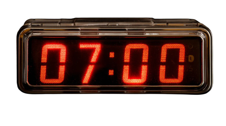 Retro Digital Alarm Clock Vinyl Car Decal Sticker – Waterproof & UV-Resistant 