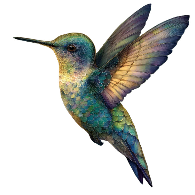 Vibrant Hummingbird Art Vinyl Car Decal Sticker – Waterproof & UV-Resistant 