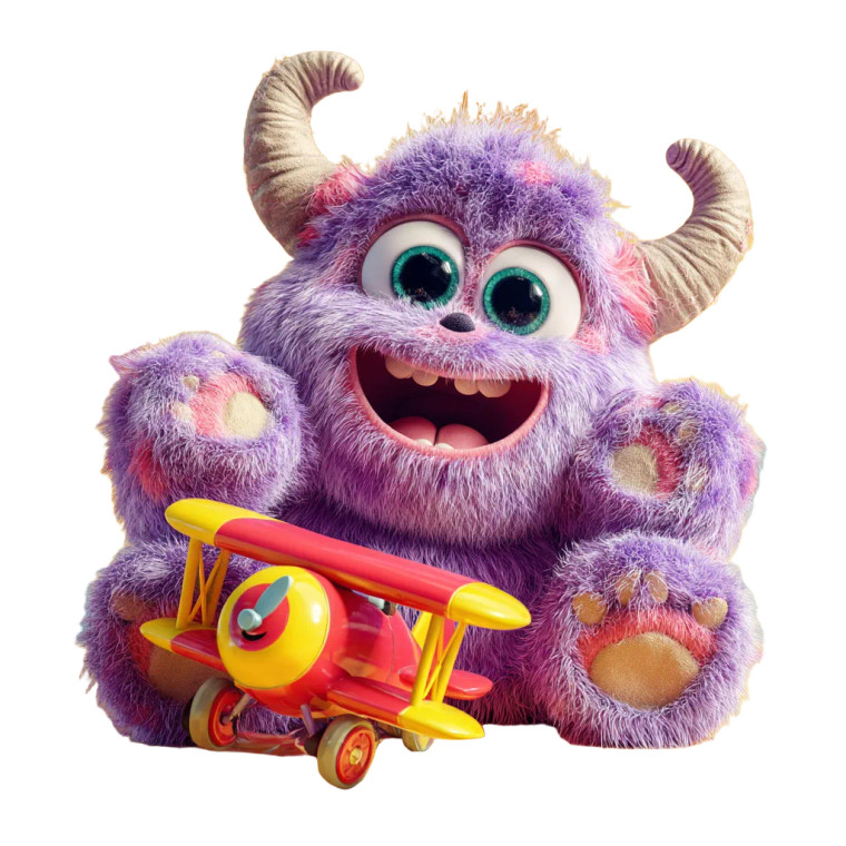 Purple Fluffy Monster V5 Vinyl Car Decal Sticker – Waterproof & UV-Resistant 