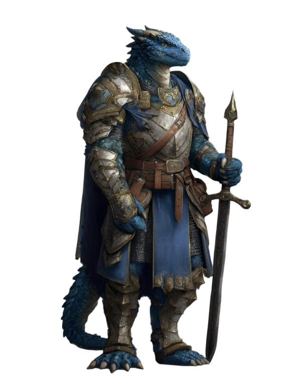 Sapphire Dragonborn Fighter Vinyl Car Decal Sticker – Waterproof & UV-Resistant 