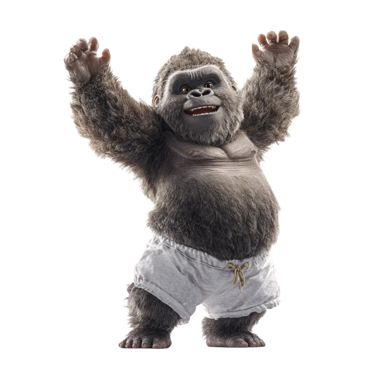 Smiling Gorilla V2 Vinyl Car Decal Sticker – Waterproof & UV-Resistant 