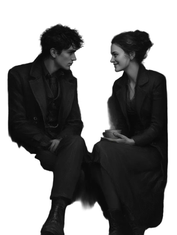 Stylish Couple In Carriage Vinyl Car Decal Sticker – Waterproof & UV-Resistant 