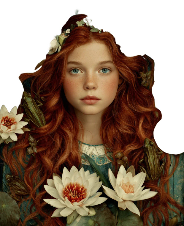 Enchanting Red-Haired Beauty Vinyl Car Decal Sticker – Waterproof & UV-Resistant 