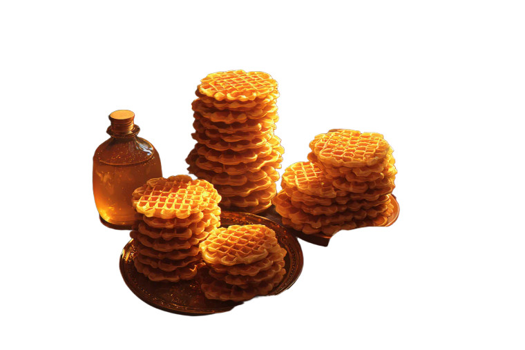 Tasty Waffles Stack Vinyl Car Decal Sticker – Waterproof & UV-Resistant 