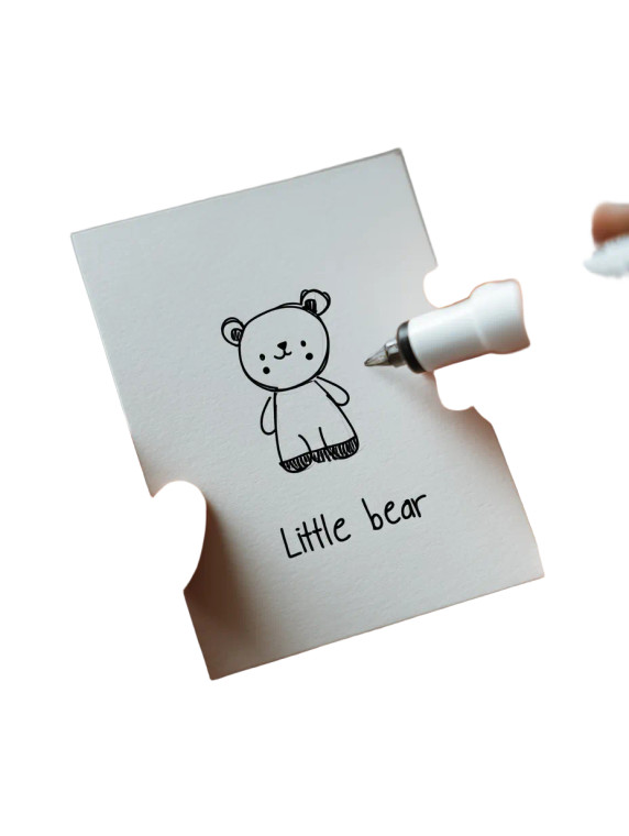 Child Drawing Bear Vinyl Car Decal Sticker – Waterproof & UV-Resistant  Child Drawing Bear Vinyl Car Decal Sticker – Waterproof & UV-Resistant