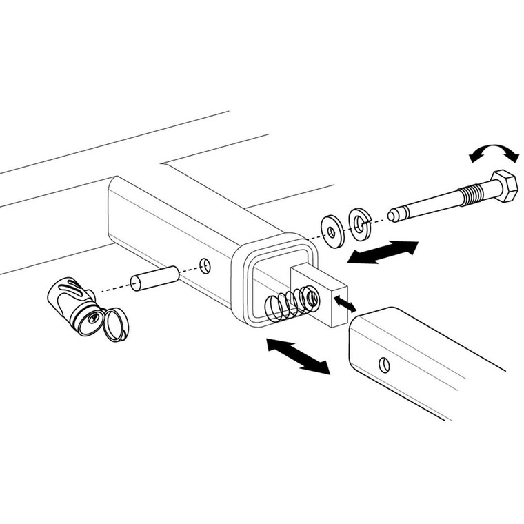 Silent Hitch Pin | Anti-Rattle Barbell | Heavy-Duty Steel | Class IV Hitch Compatible