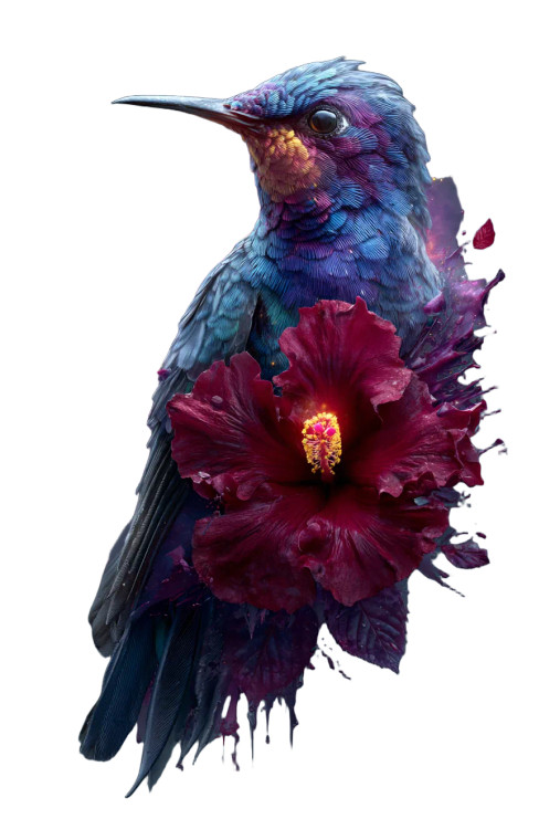 Galactic Hummingbird Tattoo V2 Vinyl Car Decal Sticker – Waterproof & UV-Resistant 