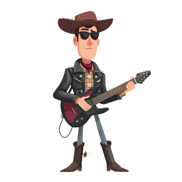Rockstar Woody Vinyl Car Decal Sticker – Waterproof & UV-Resistant 