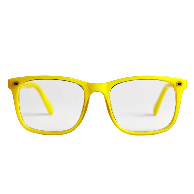 Yellow Frame Eyeglasses Vinyl Car Decal Sticker – Waterproof & UV-Resistant 