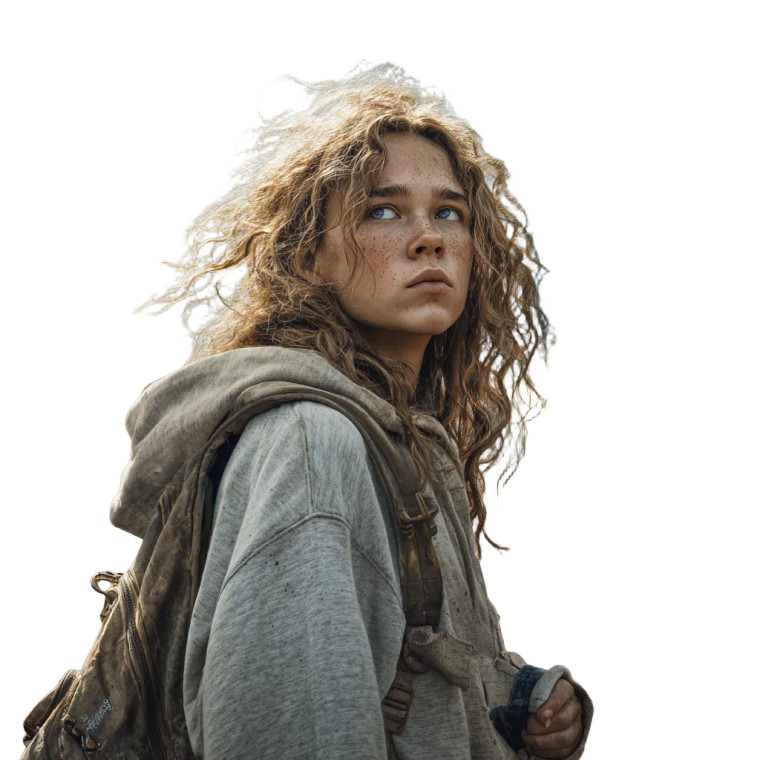 War-Torn Runner Vinyl Car Decal Sticker – Waterproof & UV-Resistant 