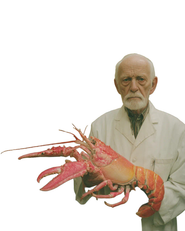 Giant Pink Lobster Vinyl Car Decal Sticker – Waterproof & UV-Resistant 