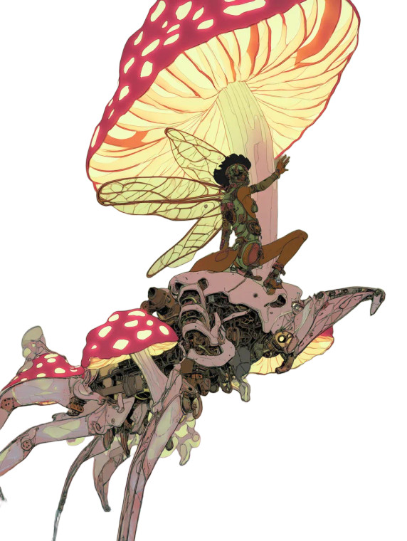 Steampunk Fairy Ride Vinyl Car Decal Sticker – Waterproof & UV-Resistant 
