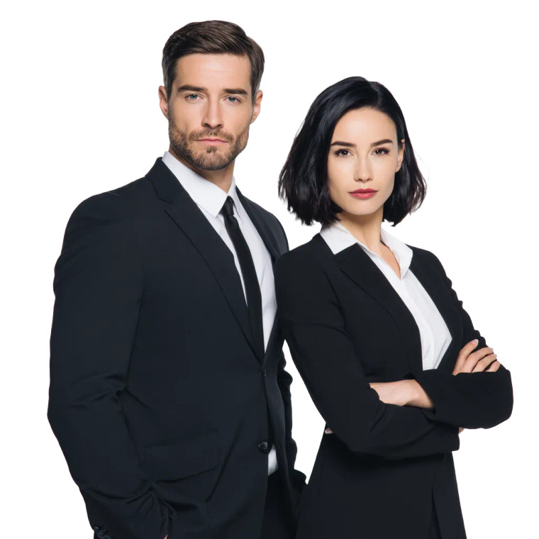 Young Business Duo Vinyl Car Decal Sticker – Waterproof & UV-Resistant 