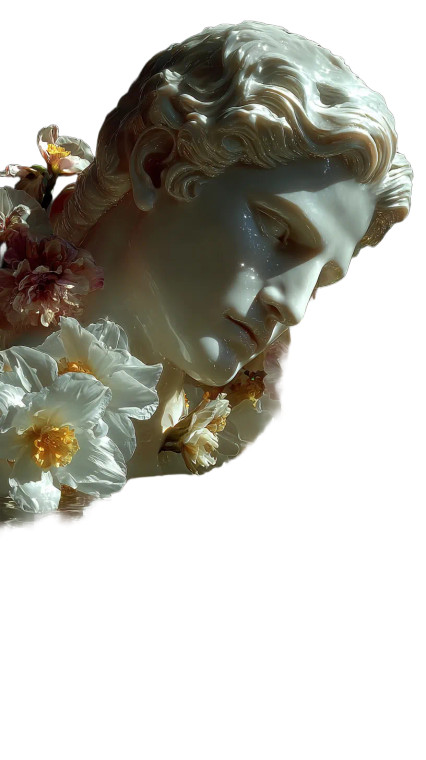 Narcissus Statue Vinyl Car Decal Sticker – Waterproof & UV-Resistant 