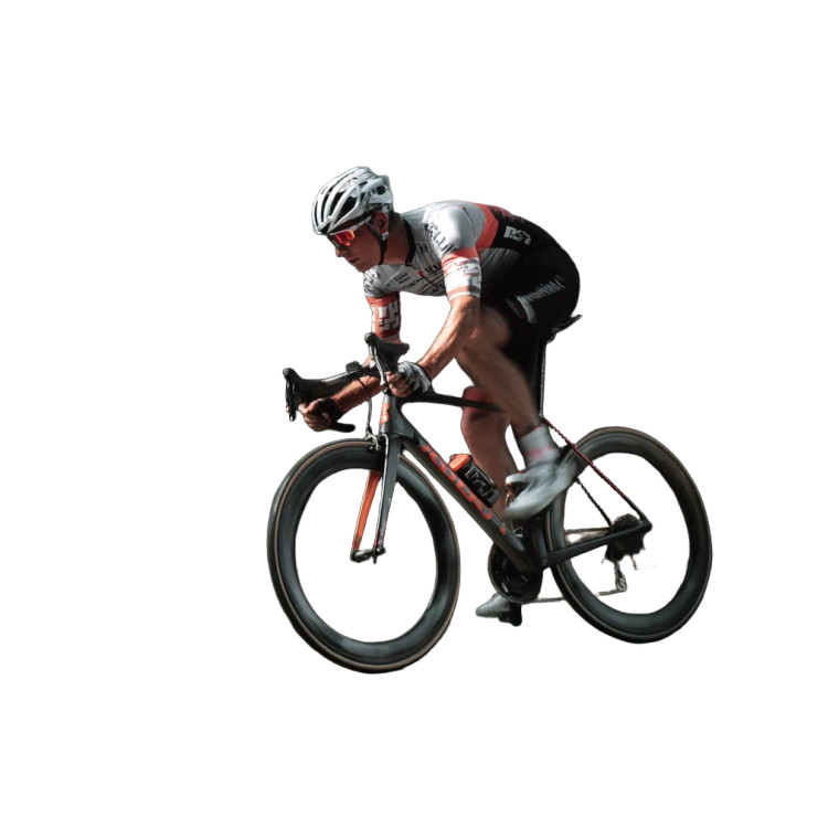Speeding Cyclist V3 Vinyl Car Decal Sticker – Waterproof & UV-Resistant 