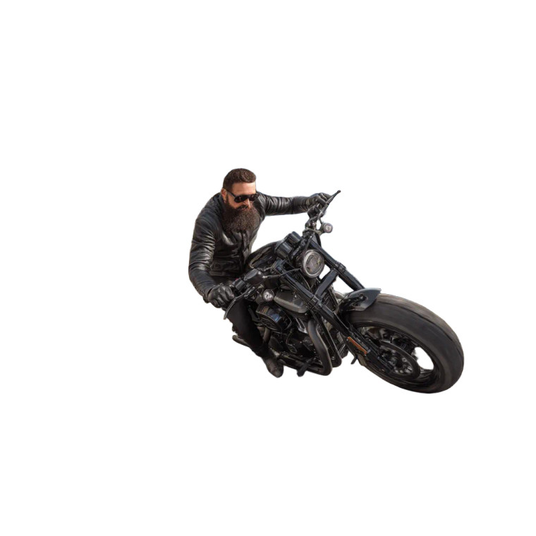 Biker On Roadster Vinyl Car Decal Sticker – Waterproof & UV-Resistant 