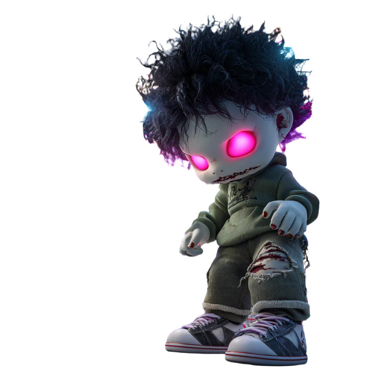 Creepy-Cute Zombie Boy Vinyl Car Decal Sticker – Waterproof & UV-Resistant 