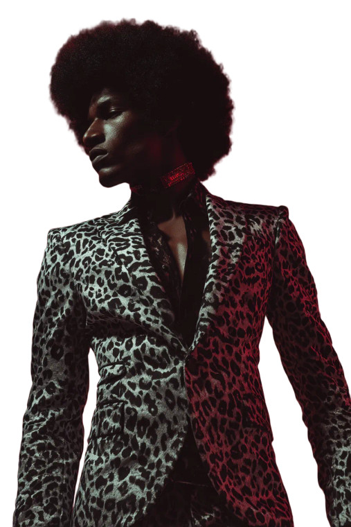 Stylish Leopard Tuxedo Vinyl Car Decal Sticker – Waterproof & UV-Resistant 