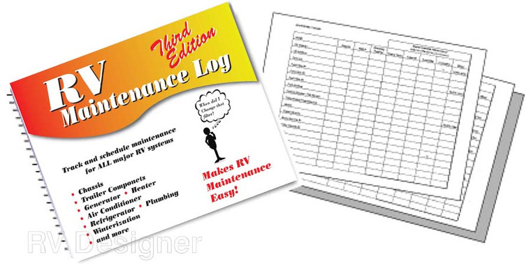Never Miss an RV Maintenance Again | RV Designer Soft Cover Log Book | Easy Maintenance Tracking