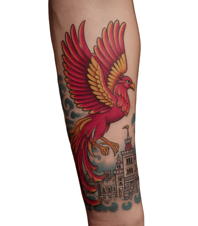 Phoenix Tattoo V2 Vinyl Car Decal Sticker – Waterproof & UV-Resistant 