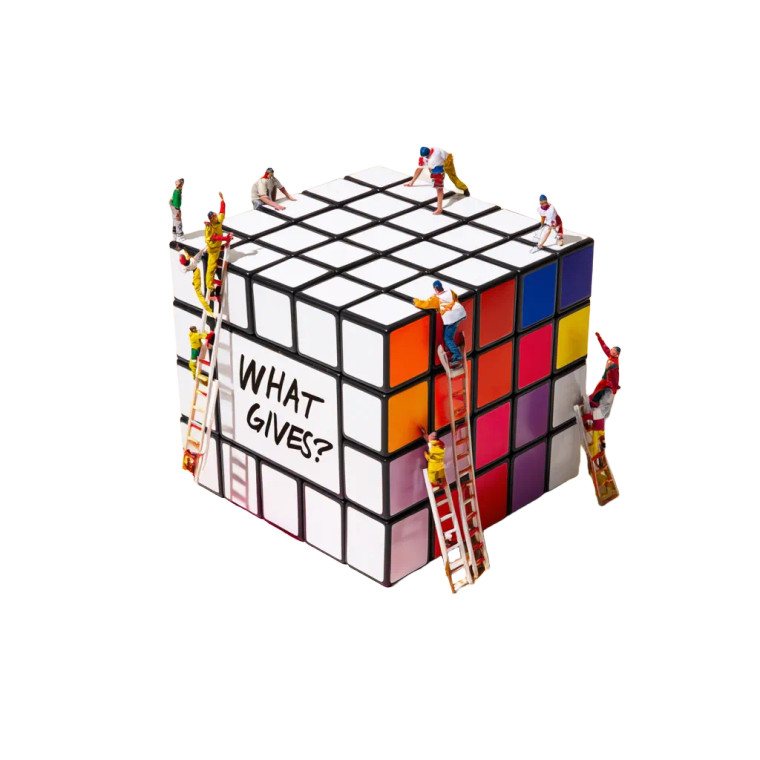 Painting Rubik'S Cube Vinyl Car Decal Sticker – Waterproof & UV-Resistant 