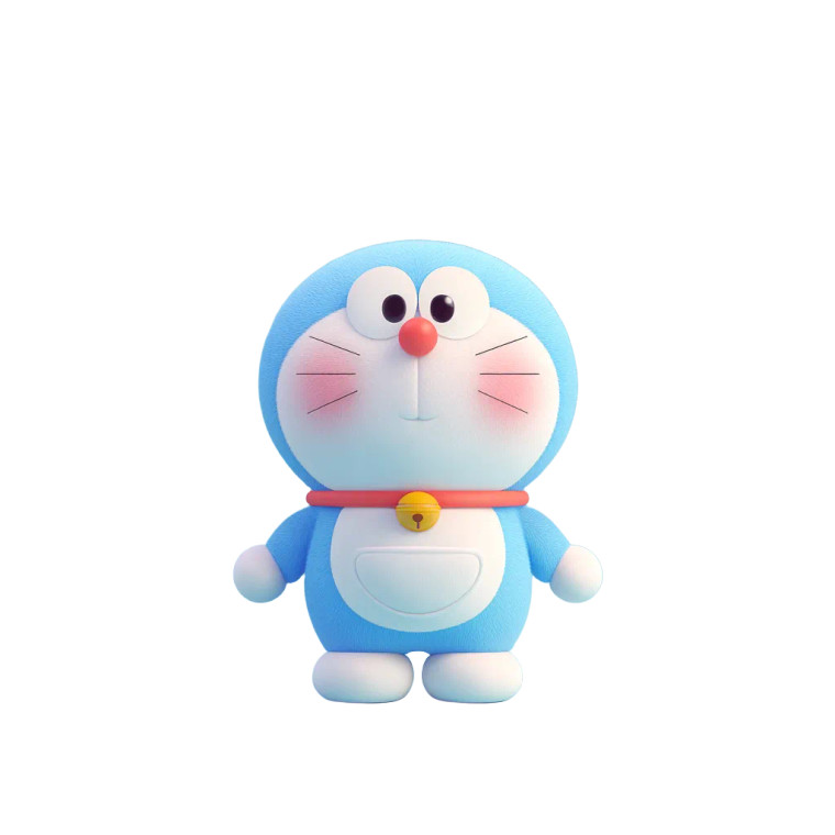 Cute 3D Doraemon Vinyl Car Decal Sticker – Waterproof & UV-Resistant 