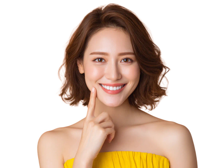 Japanese Woman Smiling V14 Vinyl Car Decal Sticker – Waterproof & UV-Resistant 