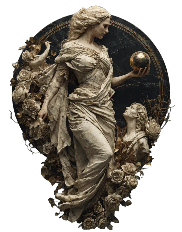 Goddess With Orb Vinyl Car Decal Sticker – Waterproof & UV-Resistant 