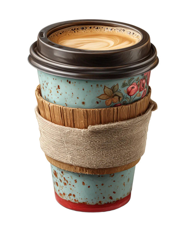 Cozy Coffee Cup V4 Vinyl Car Decal Sticker – Waterproof & UV-Resistant 