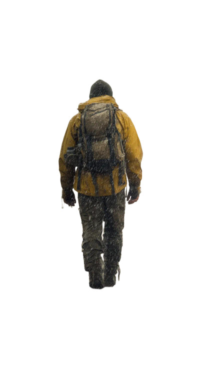 Bald Hiker Backpack V3 Vinyl Car Decal Sticker – Waterproof & UV-Resistant 