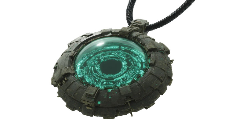 Futuristic Ancient Amulet Vinyl Car Decal Sticker – Waterproof & UV-Resistant 