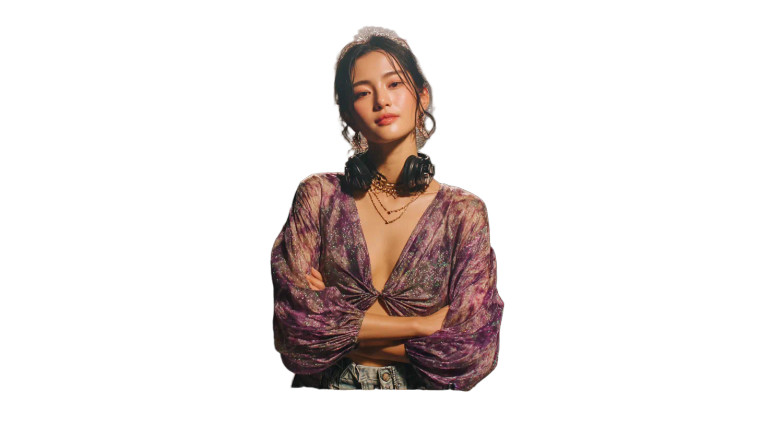 Confident Asian Dj Vinyl Car Decal Sticker – Waterproof & UV-Resistant 