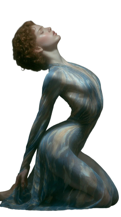 Ophelia Contrapposto Vinyl Car Decal Sticker – Waterproof & UV-Resistant 