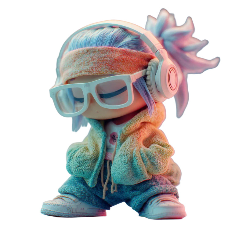 Q版Dj Baby Vinyl Car Decal Sticker – Waterproof & UV-Resistant 