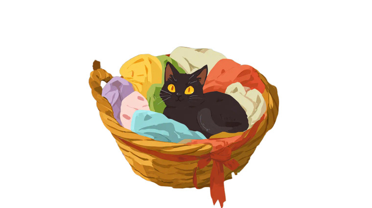 Cozy Cat Basket Vinyl Car Decal Sticker – Waterproof & UV-Resistant 