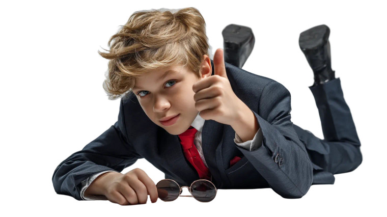 Cheerful Young Spy Vinyl Car Decal Sticker – Waterproof & UV-Resistant 